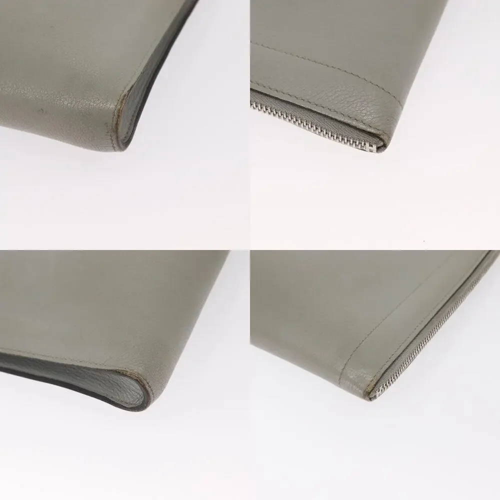 Hermes Zip Tablet Clutch Bag Epsom Gray
